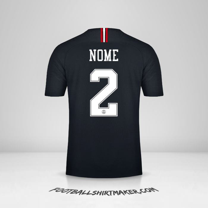 Camisola Paris Saint Germain Jordan 2018/19 -  nome - 2