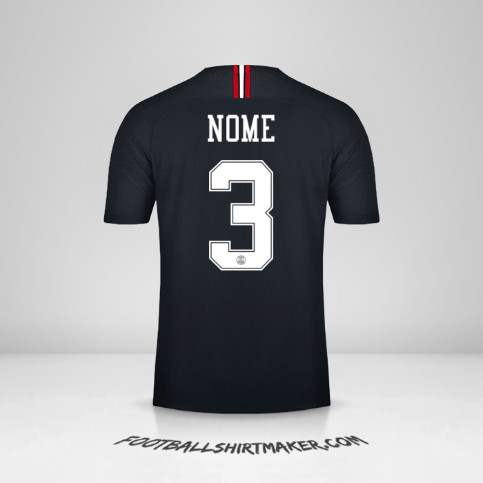 Camisa Paris Saint Germain Jordan 2018/19 -  nome - 3
