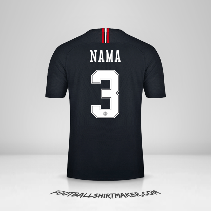 Jersey Paris Saint Germain Jordan 2018/19 -  nama - 3