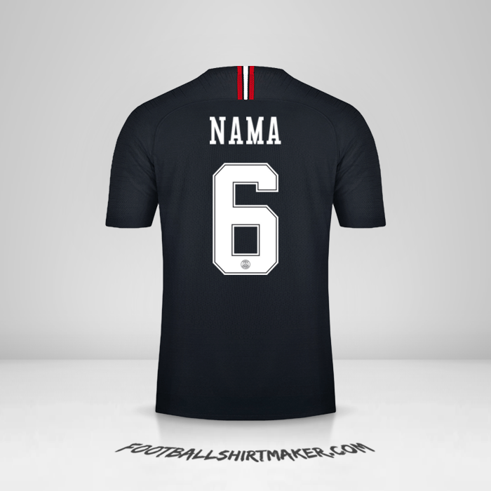 Jersey Paris Saint Germain Jordan 2018/19 -  nama - 6