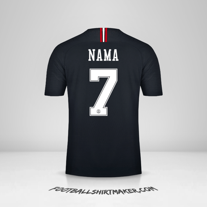Jersey Paris Saint Germain Jordan 2018/19 -  nama - 7