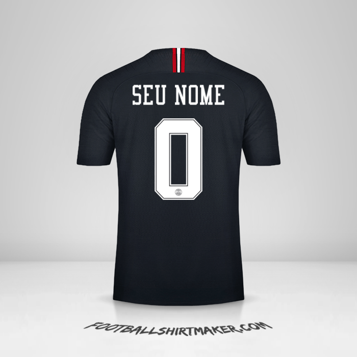Camisa Paris Saint Germain Jordan 2018/19 -  seu nome - 0