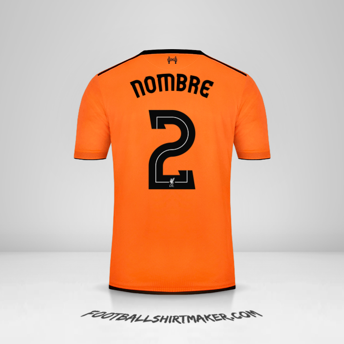 Jersey Liverpool FC Cup 2017/18 Tercera -  nombre - 2