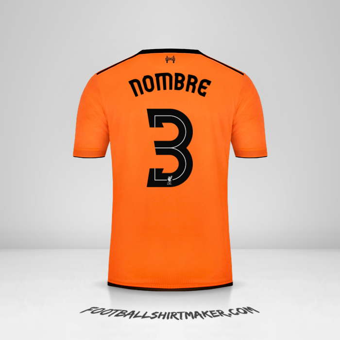 Jersey Liverpool FC Cup 2017/18 Tercera -  nombre - 3