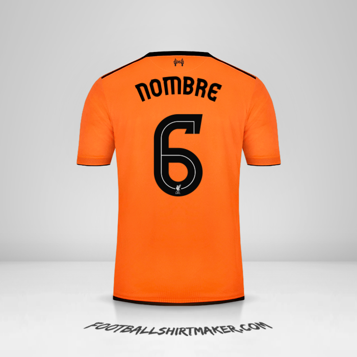 Jersey Liverpool FC Cup 2017/18 Tercera -  nombre - 6