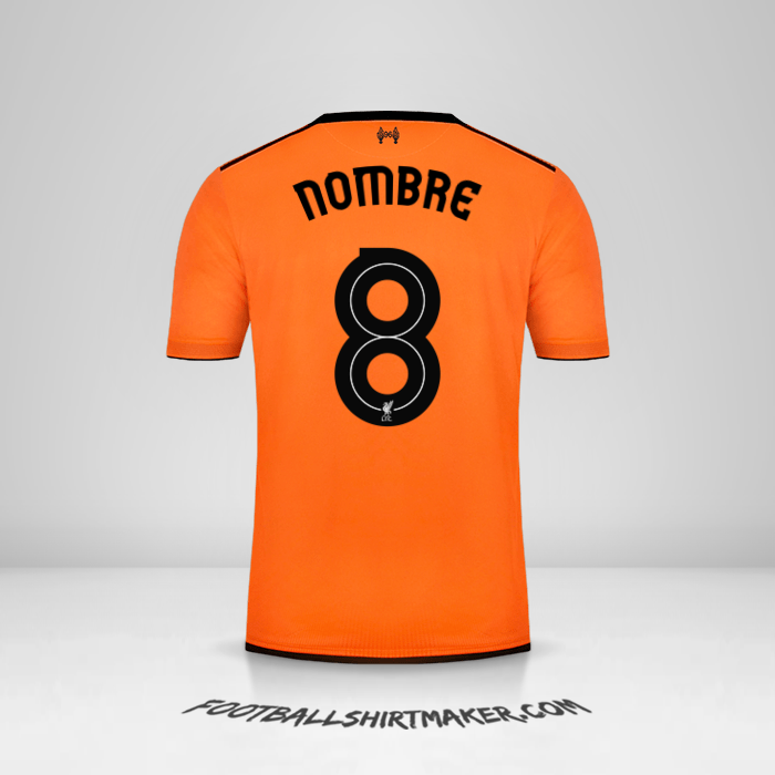 Jersey Liverpool FC Cup 2017/18 Tercera -  nombre - 8