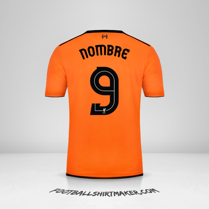 Jersey Liverpool FC Cup 2017/18 Tercera -  nombre - 9