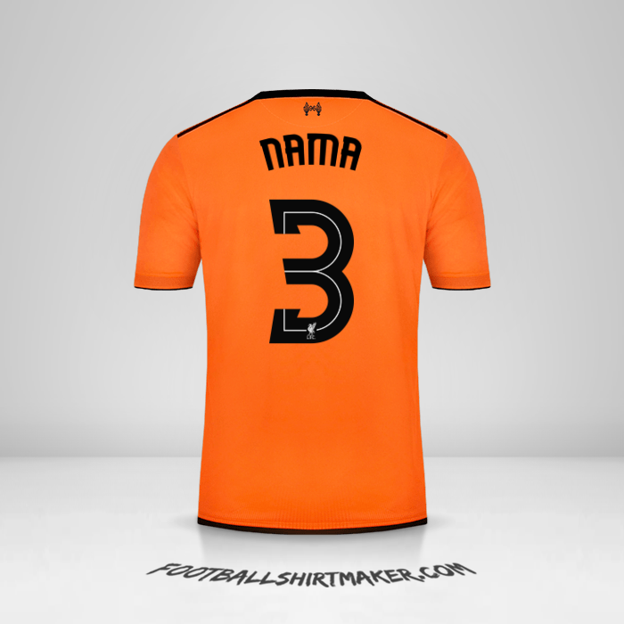 Jersey Liverpool FC Cup 2017/18 Ketiga -  nama - 3