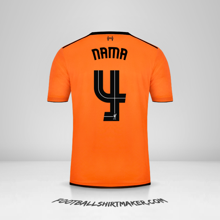 Jersey Liverpool FC Cup 2017/18 Ketiga -  nama - 4