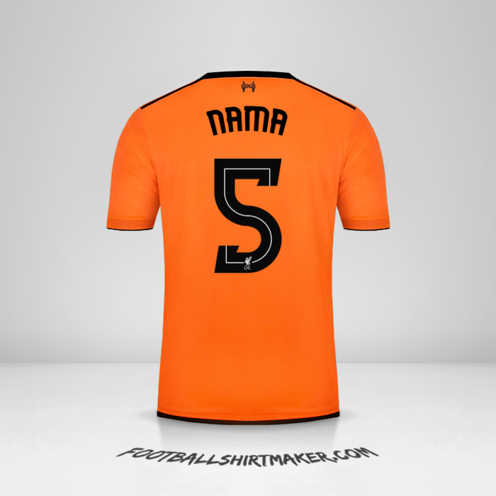 Jersey Liverpool FC Cup 2017/18 Ketiga -  nama - 5