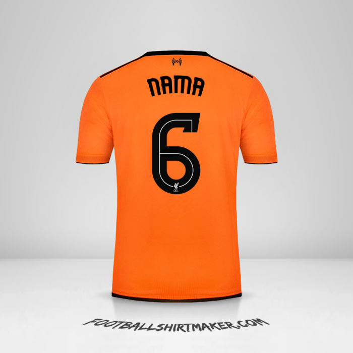 Jersey Liverpool FC Cup 2017/18 Ketiga -  nama - 6