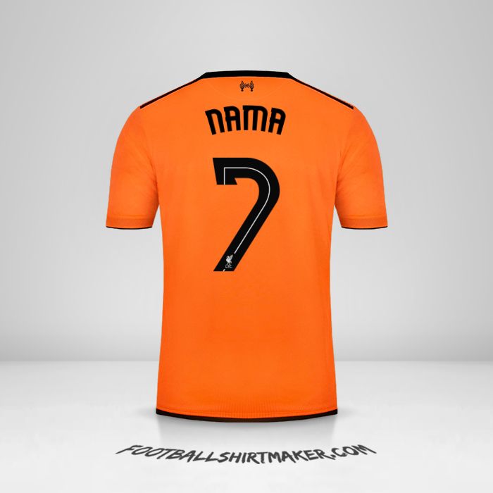 Jersey Liverpool FC Cup 2017/18 Ketiga -  nama - 7