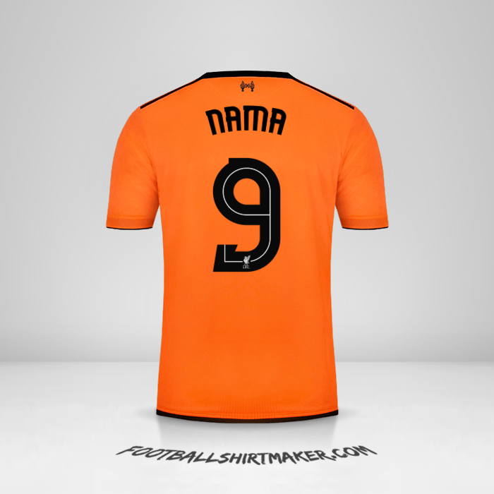 Jersey Liverpool FC Cup 2017/18 Ketiga -  nama - 9