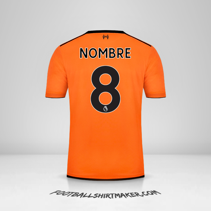 Camiseta Liverpool FC 2017/18 Tercera -  nombre - 8