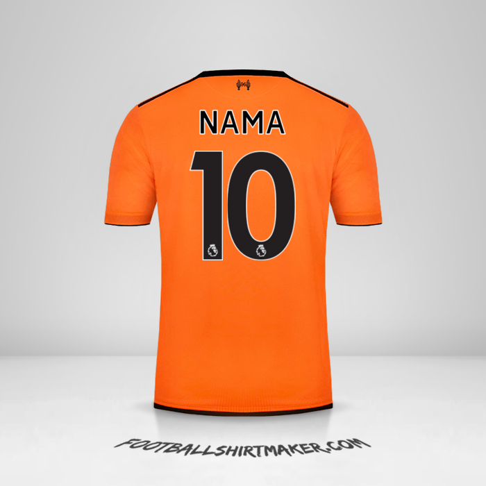 Jersey Liverpool FC 2017/18 Ketiga -  nama - 10