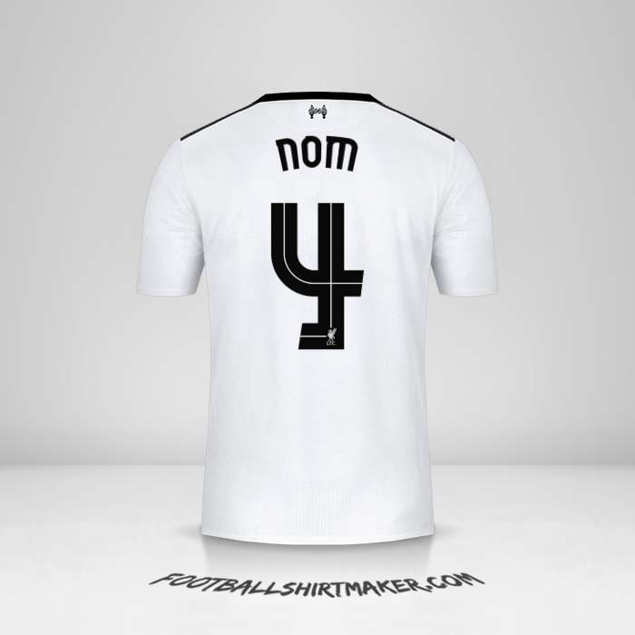 Maillot Liverpool FC Cup 2017/18 Extérieur -  nom - 4
