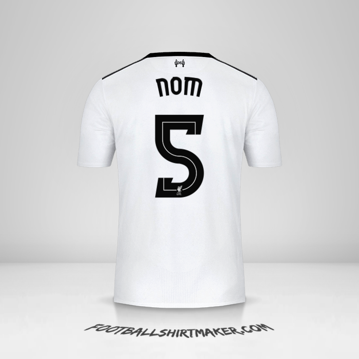 Maillot Liverpool FC Cup 2017/18 Extérieur -  nom - 5