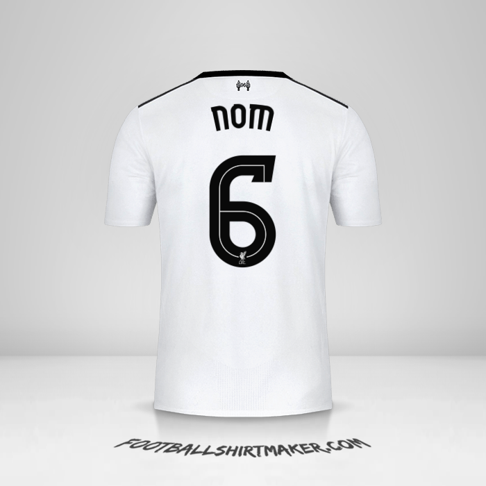 Maillot Liverpool FC Cup 2017/18 Extérieur -  nom - 6