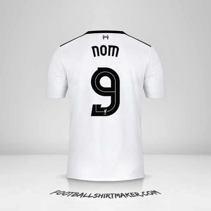 Maillot Liverpool FC Cup 2017/18 Extérieur -  nom - 9
