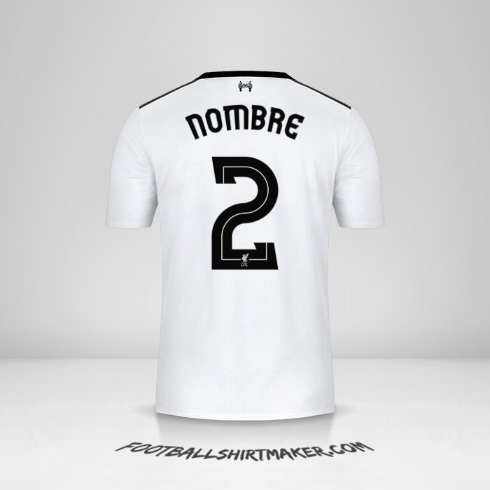 Camiseta Liverpool FC Cup 2017/18 Visita -  nombre - 2