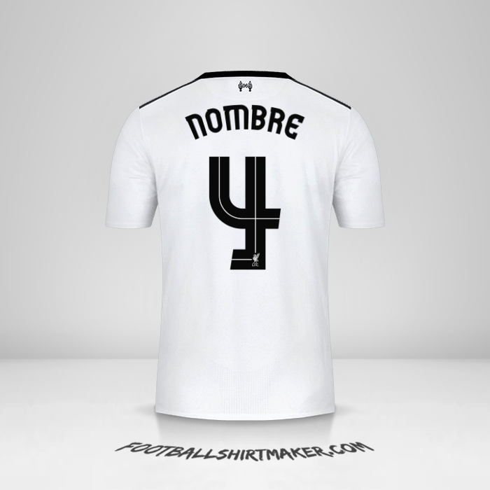 Jersey Liverpool FC Cup 2017/18 Visita -  nombre - 4