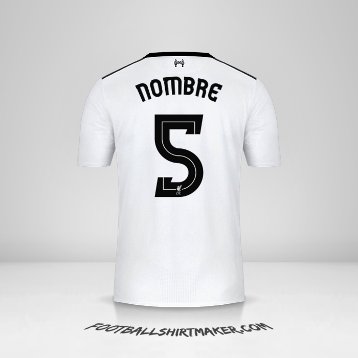 Jersey Liverpool FC Cup 2017/18 Visita -  nombre - 5
