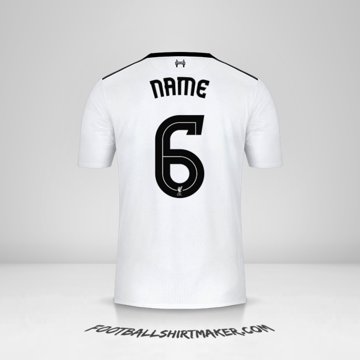 Shirt Liverpool FC Cup 2017/18 Away -  name - 6