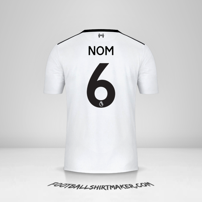 Maillot Liverpool FC 2017/18 Extérieur -  nom - 6
