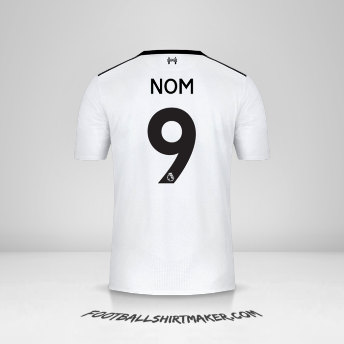 Maillot Liverpool FC 2017/18 Extérieur -  nom - 9