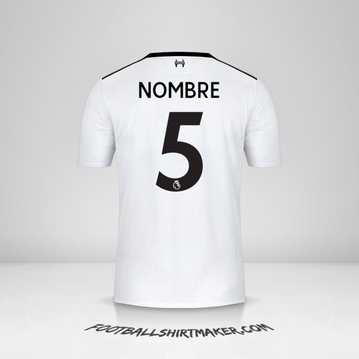 Jersey Liverpool FC 2017/18 Visita -  nombre - 5