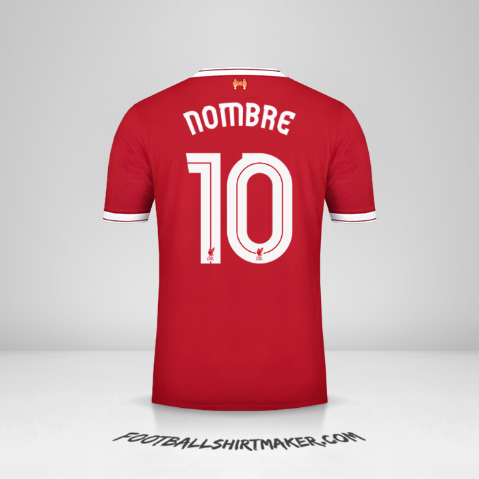 Jersey Liverpool FC Cup 2017/18 -  nombre - 10