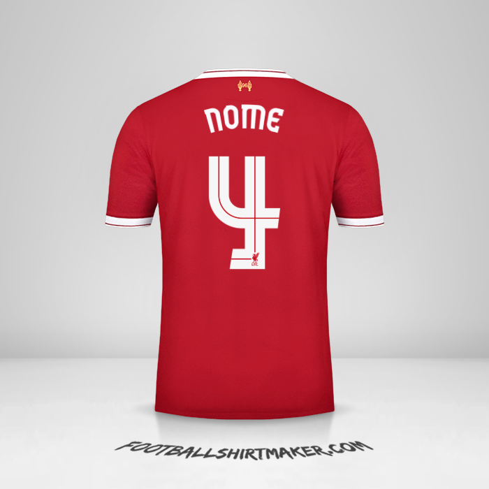 Camisa Liverpool FC Cup 2017/18 -  nome - 4