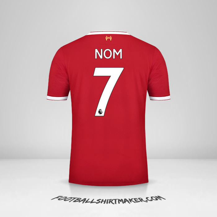 Maillot Liverpool FC 2017/18 -  nom - 7