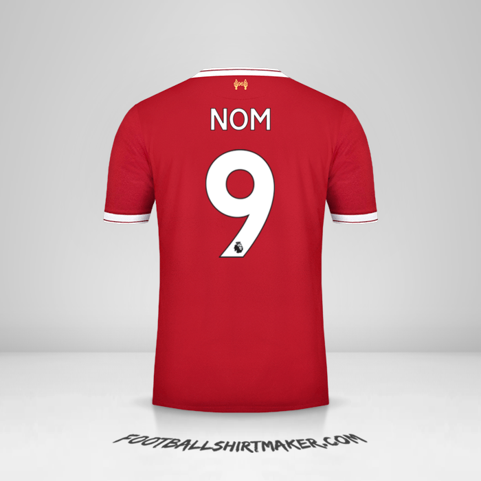 Maillot Liverpool FC 2017/18 -  nom - 9