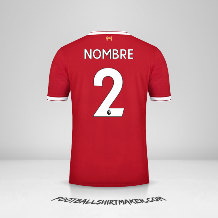 Jersey Liverpool FC 2017/18 -  nombre - 2