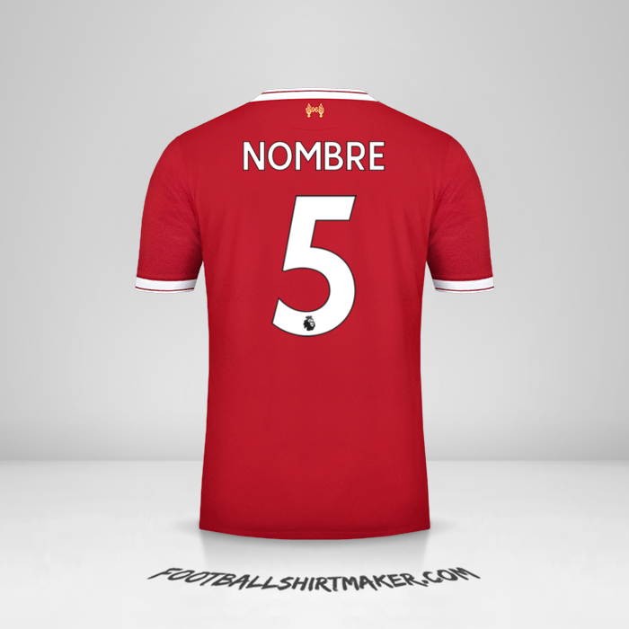 Camiseta Liverpool FC 2017/18 -  nombre - 5