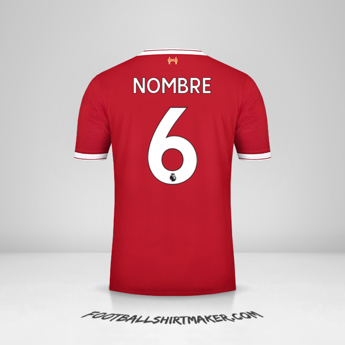 Jersey Liverpool FC 2017/18 -  nombre - 6