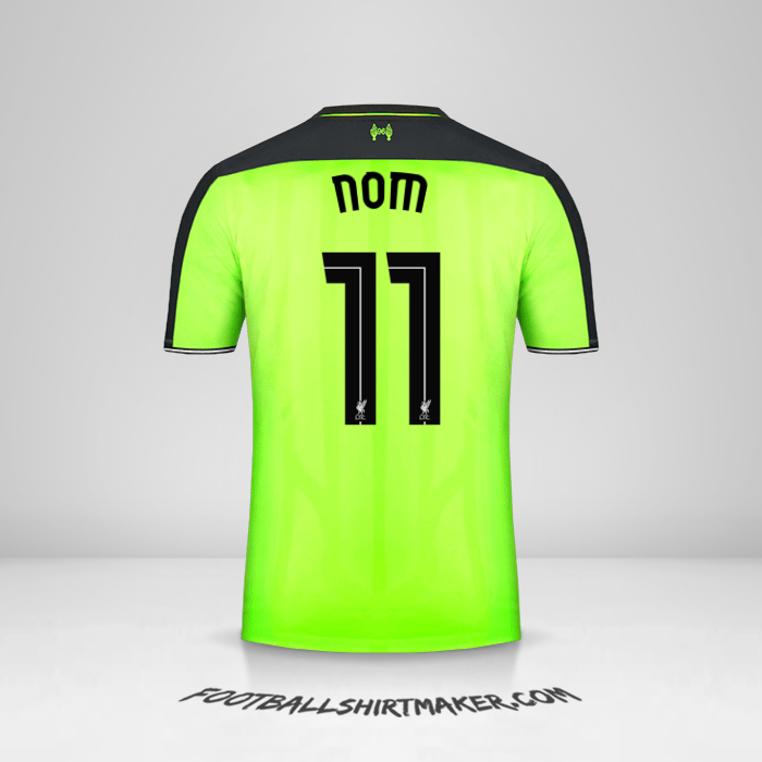 Maillot Liverpool FC Cup 2016/17 Troisième -  nom - 11
