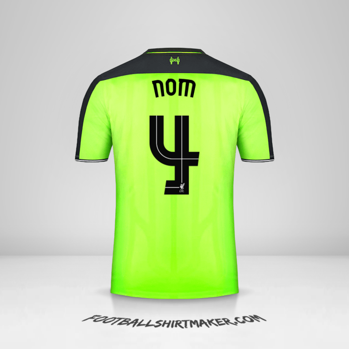 Maillot Liverpool FC Cup 2016/17 Troisième -  nom - 4