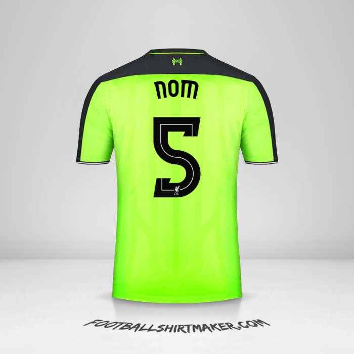 Maillot Liverpool FC Cup 2016/17 Troisième -  nom - 5