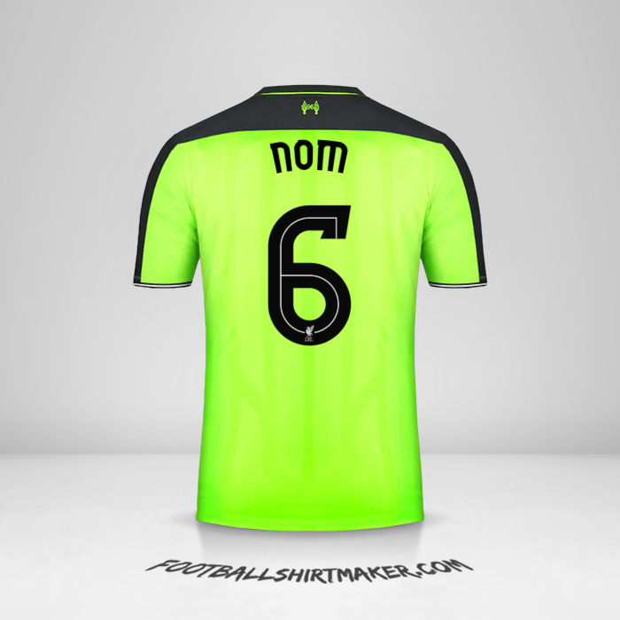 Maillot Liverpool FC Cup 2016/17 Troisième -  nom - 6