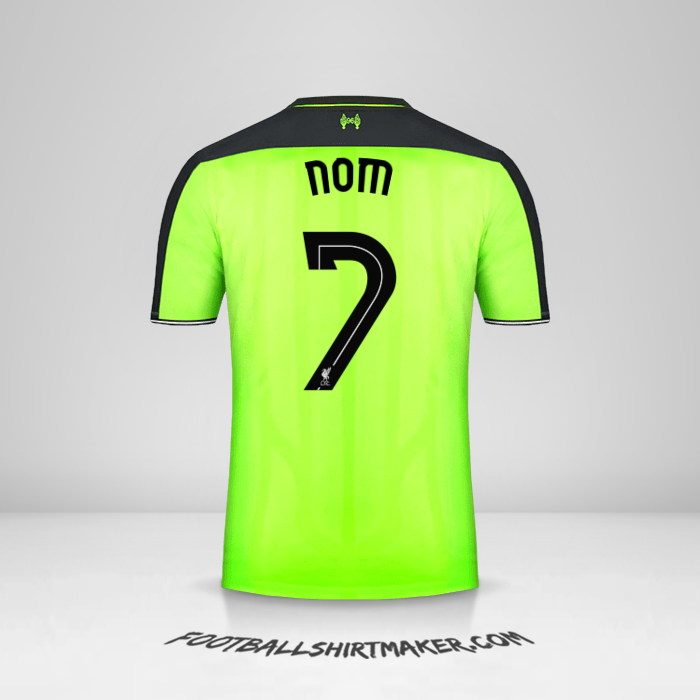 Maillot Liverpool FC Cup 2016/17 Troisième -  nom - 7