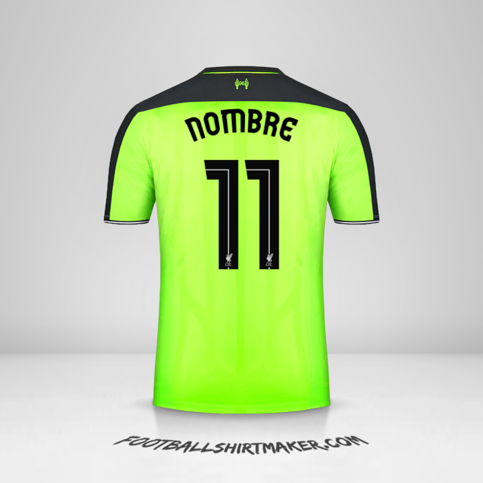 Jersey Liverpool FC Cup 2016/17 Tercera -  nombre - 11