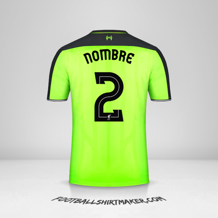 Camiseta Liverpool FC Cup 2016/17 Tercera -  nombre - 2