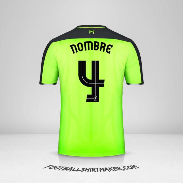 Camiseta Liverpool FC Cup 2016/17 Tercera -  nombre - 4