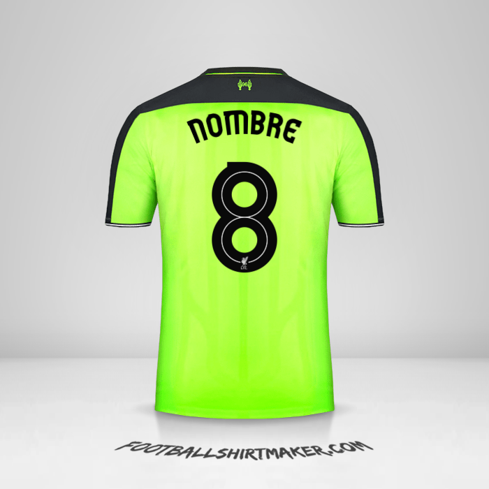 Jersey Liverpool FC Cup 2016/17 Tercera -  nombre - 8