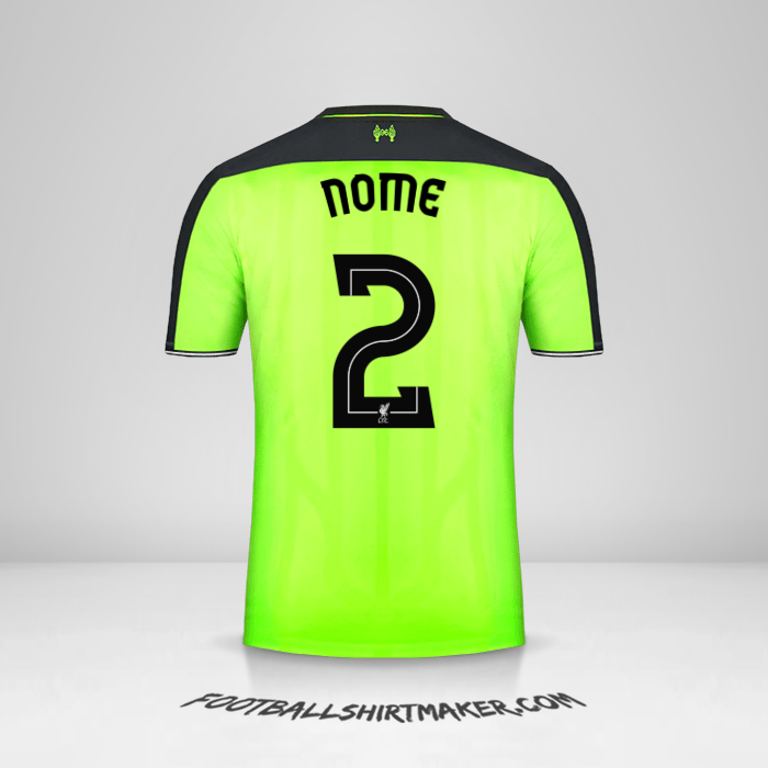 Maglia Liverpool FC Cup 2016/17 Terza -  nome - 2