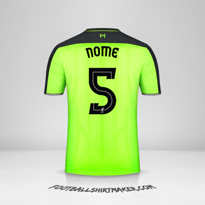 Camisa Liverpool FC Cup 2016/17 Terceira -  nome - 5