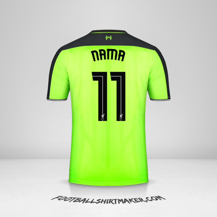 Jersey Liverpool FC Cup 2016/17 Ketiga -  nama - 11