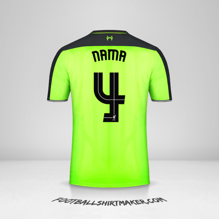 Jersey Liverpool FC Cup 2016/17 Ketiga -  nama - 4